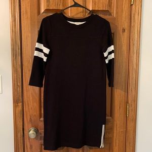 J Crew black zipper dress